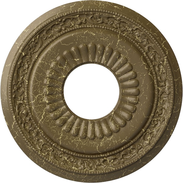 Ekena Millwork Lauren Medallion (Canopies up to 6 1/4"), 20 5/8"OD x 6 1/4"ID x 1 3/8"P, Mississippi Mud Crackle CM20LNMMC - main